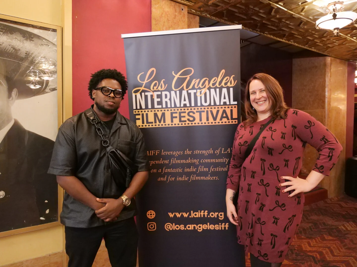 Two guests at the Los Angeles International Film Festival